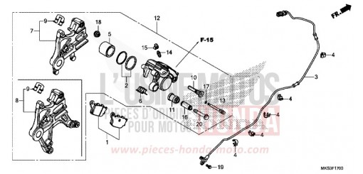 REAR BRAKE CALIPER CRF1100A4L de 2020